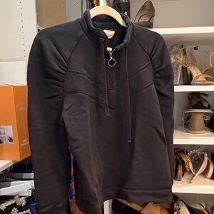 ba&sh Black quarter Zip Sweatshirt
